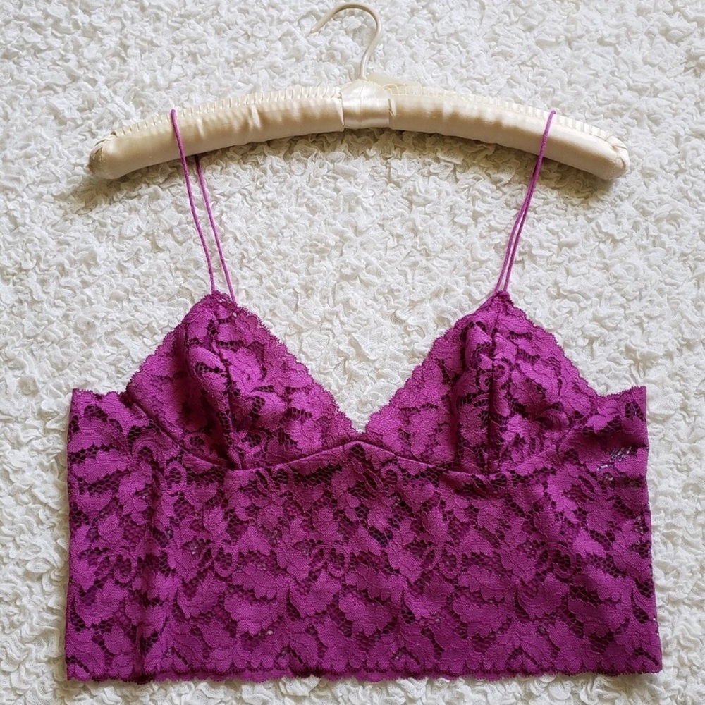 Free People Lacey lace bra cami - NWOT